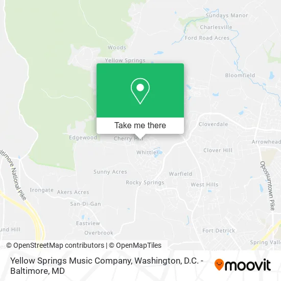 Yellow Springs Music Company map