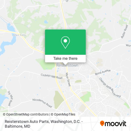 Mapa de Reisterstown Auto Parts