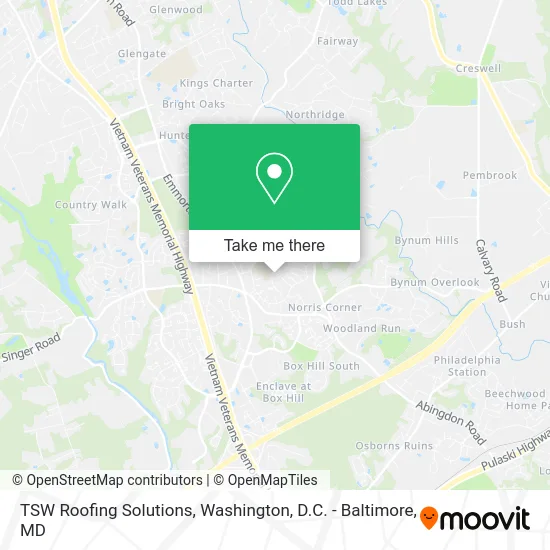 TSW Roofing Solutions map