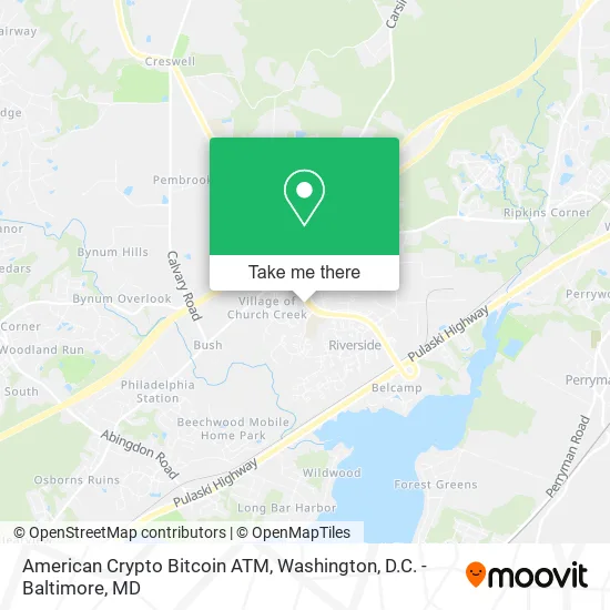 Mapa de American Crypto Bitcoin ATM