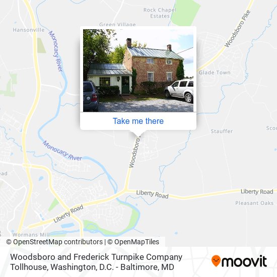 Woodsboro and Frederick Turnpike Company Tollhouse map