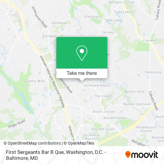 First Sergeants Bar B Que map