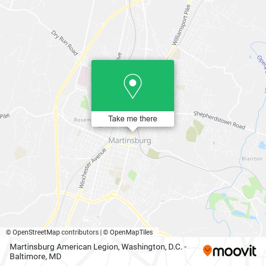 Martinsburg American Legion map