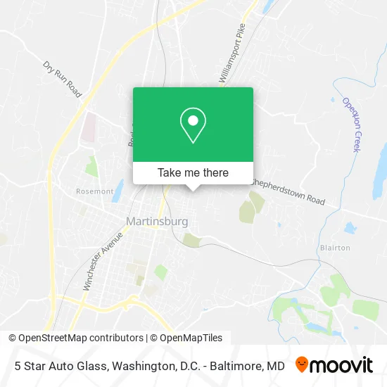 5 Star Auto Glass map