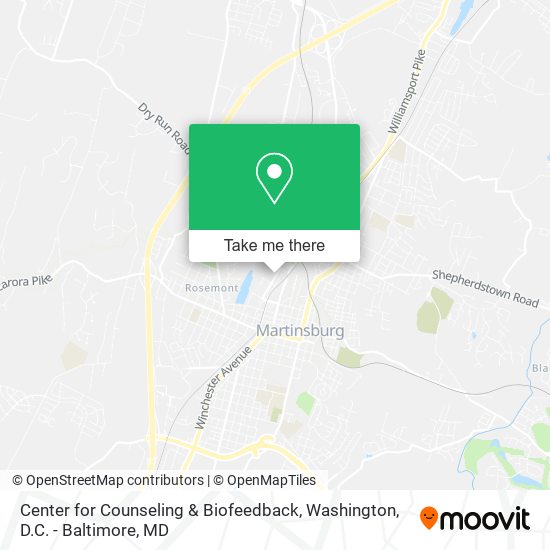 Mapa de Center for Counseling & Biofeedback
