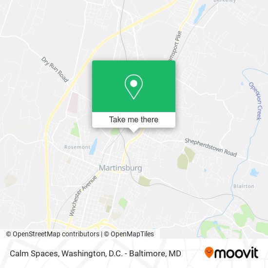 Calm Spaces map