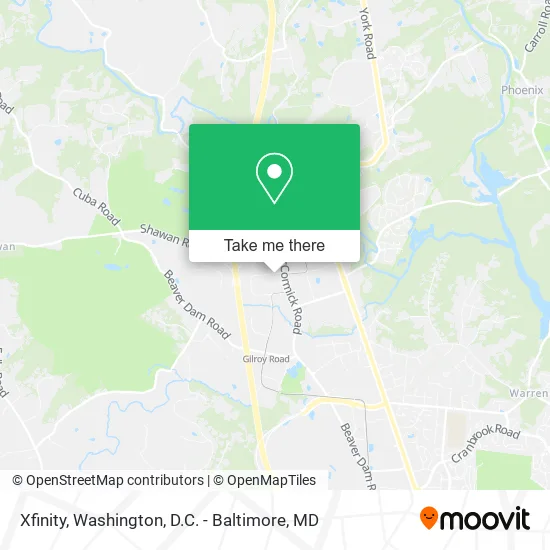 Mapa de Xfinity