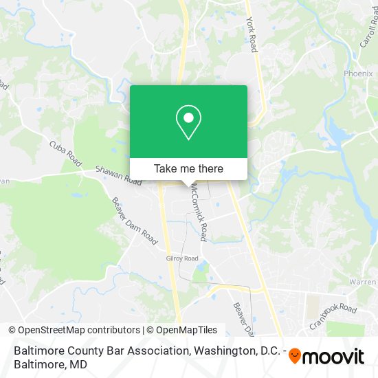 Baltimore County Bar Association map