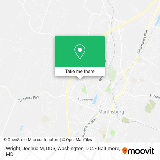 Wright, Joshua M, DDS map