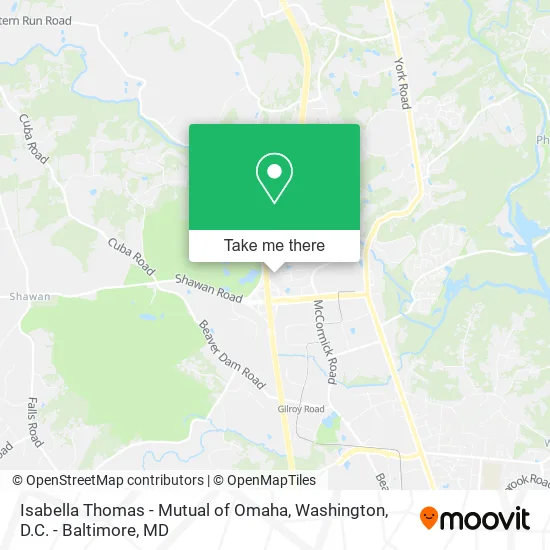 Mapa de Isabella Thomas - Mutual of Omaha