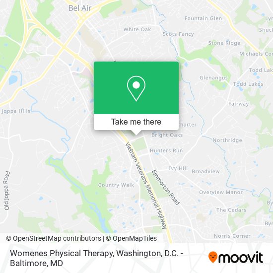 Womenes Physical Therapy map