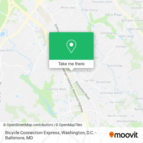Bicycle Connection Express map