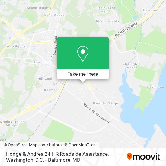 Hodge & Andrea 24 HR Roadside Assistance map