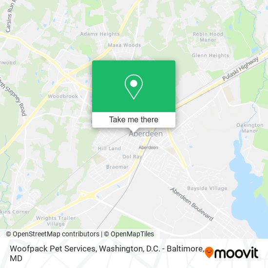 Woofpack Pet Services map