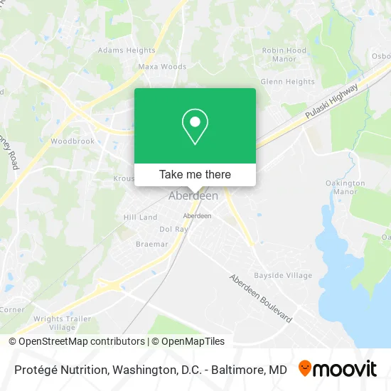 Mapa de Protégé Nutrition