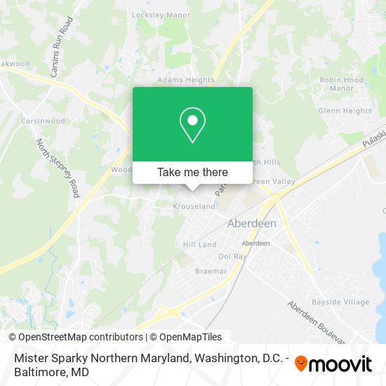 Mister Sparky Northern Maryland map