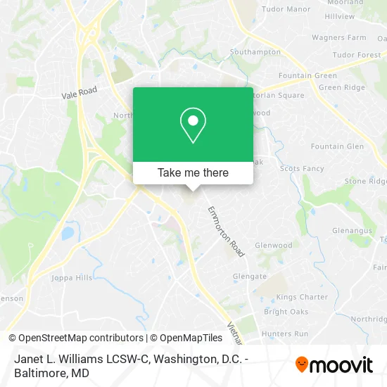 Janet L. Williams LCSW-C map