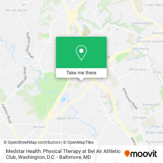 Mapa de Medstar Health: Physical Therapy at Bel Air Athletic Club