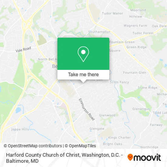 Harford County Church of Christ map