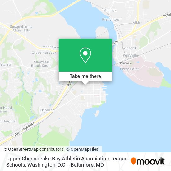 Upper Chesapeake Bay Athletic Association League Schools map