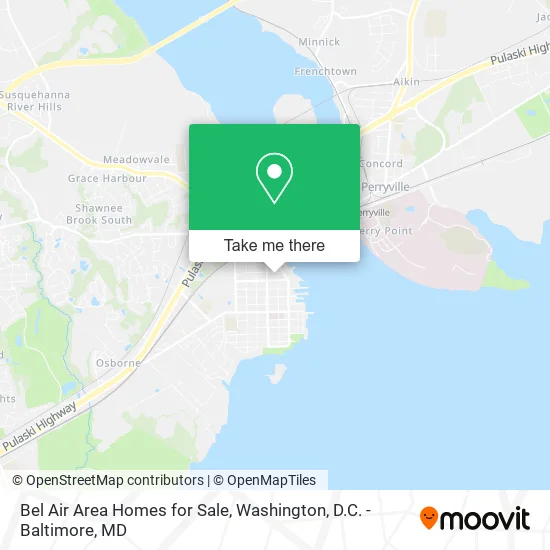 Mapa de Bel Air Area Homes for Sale