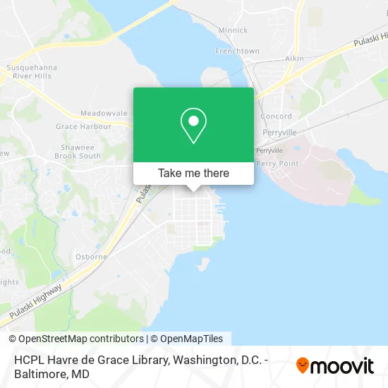 HCPL Havre de Grace Library map