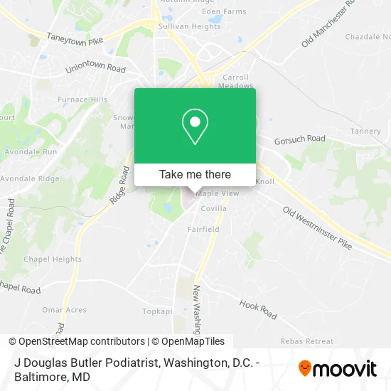 Mapa de J Douglas Butler Podiatrist