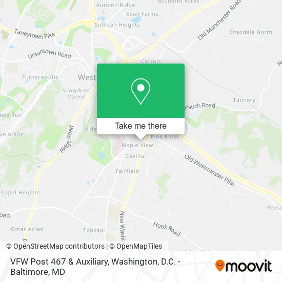 VFW Post 467 & Auxiliary map