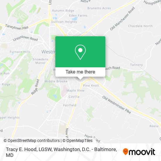 Tracy E. Hood, LGSW map