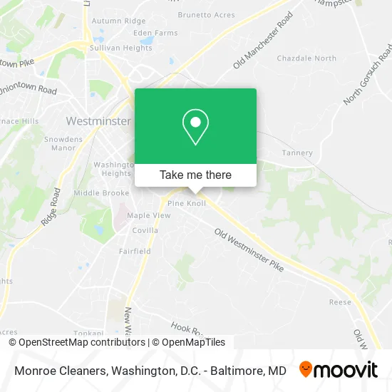 Monroe Cleaners map