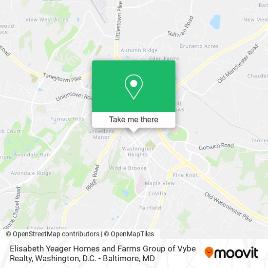 Elisabeth Yeager Homes and Farms Group of Vybe Realty map