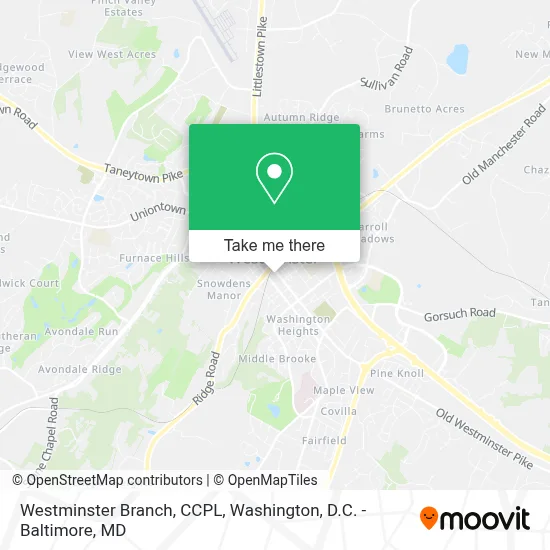 Westminster Branch, CCPL map