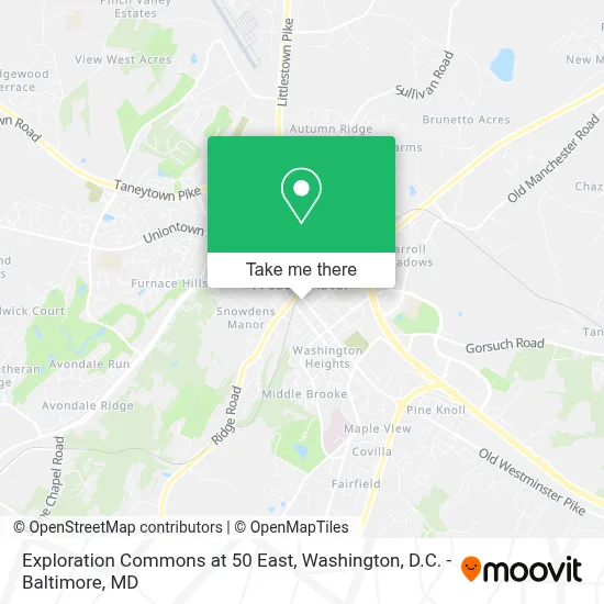 Exploration Commons at 50 East map