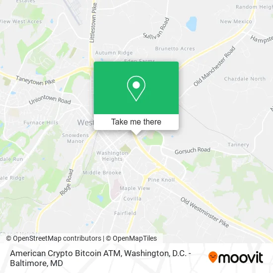 American Crypto Bitcoin ATM map