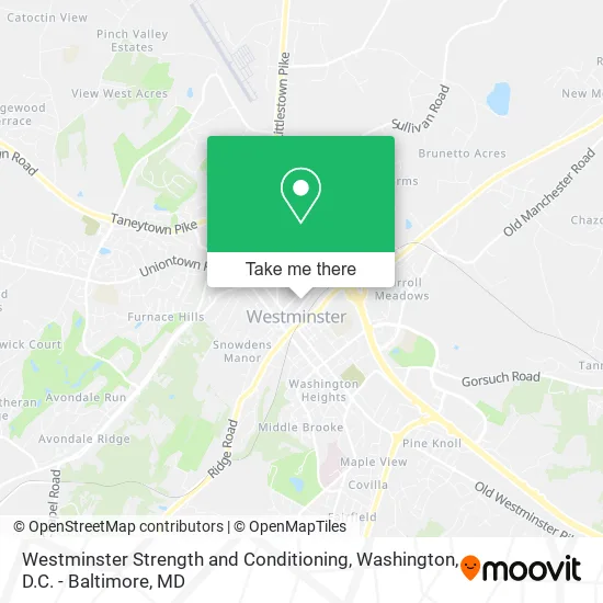 Westminster Strength and Conditioning map