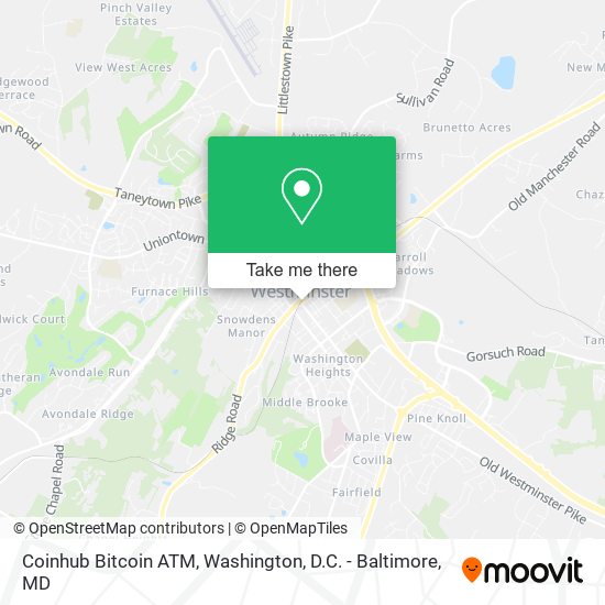 Mapa de Coinhub Bitcoin ATM