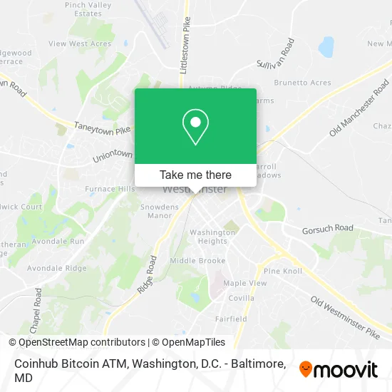 Coinhub Bitcoin ATM map