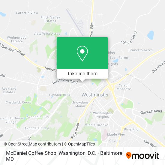 Mapa de McDaniel Coffee Shop