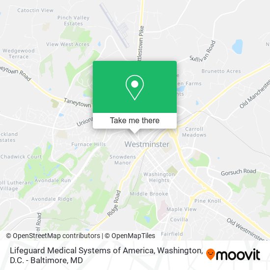 Lifeguard Medical Systems of America map