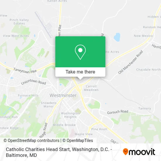 Catholic Charities Head Start map