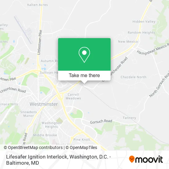 Lifesafer Ignition Interlock map