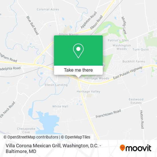 Mapa de Villa Corona Mexican Grill