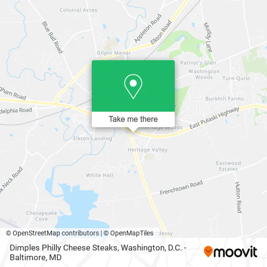 Dimples Philly Cheese Steaks map