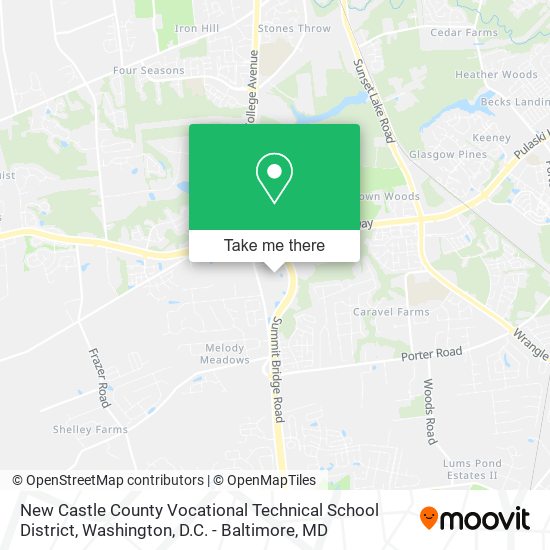 New Castle County Vocational Technical School District map