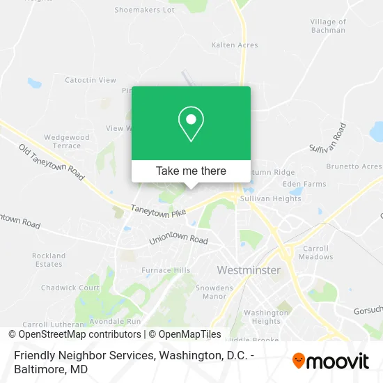 Friendly Neighbor Services map