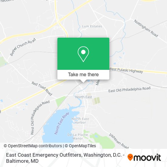 East Coast Emergency Outfitters map