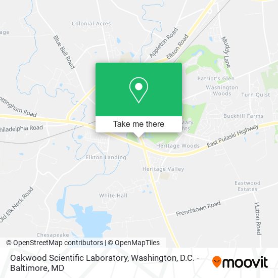 Mapa de Oakwood Scientific Laboratory