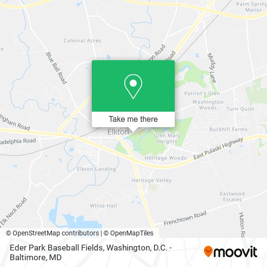 Eder Park Baseball Fields map