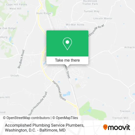 Accomplished Plumbing Service Plumbers map