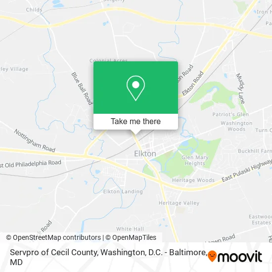 Servpro of Cecil County map